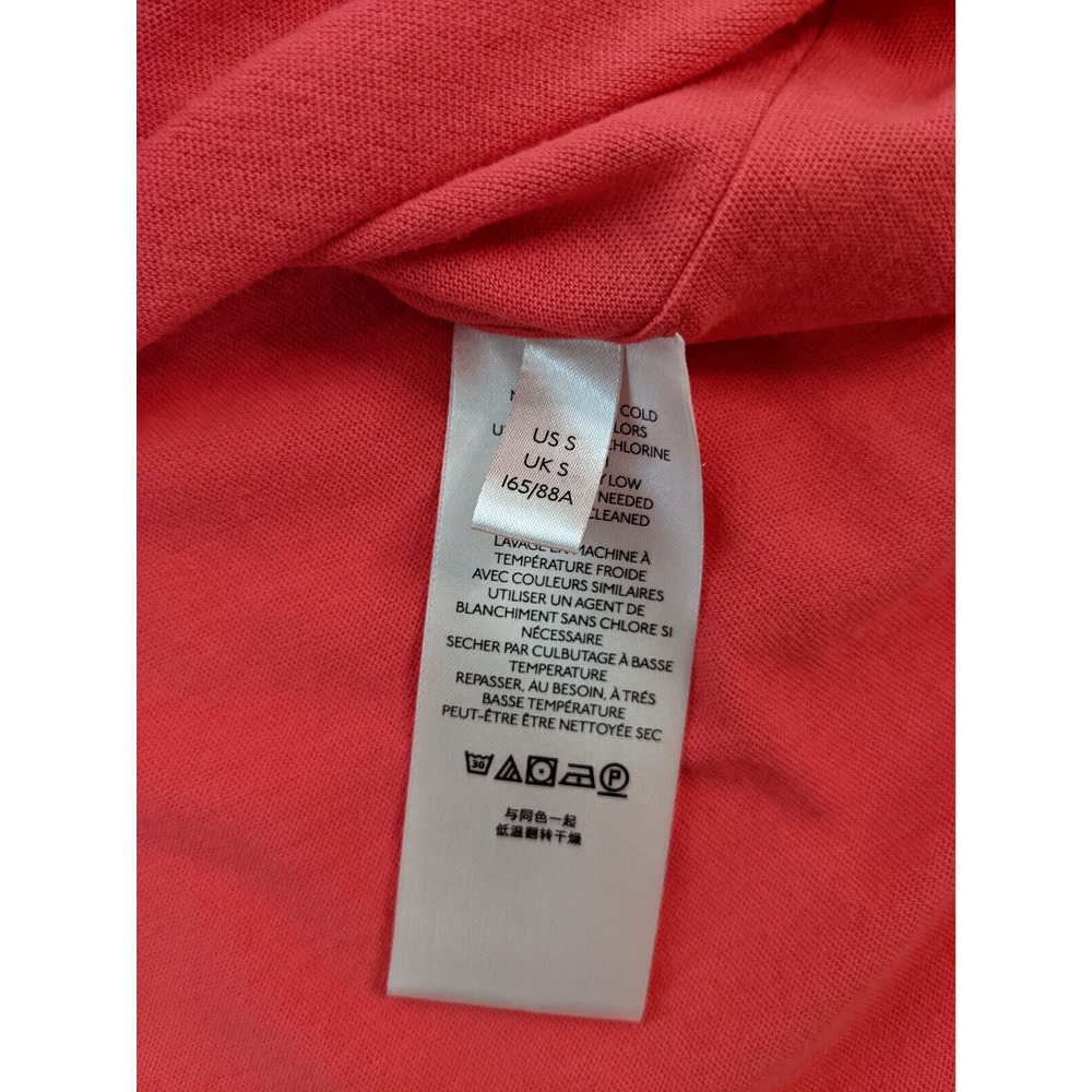 Free People Sleeveless Mini Dress Coral Small Ruffled Distressed Tee Cotton Top - Picture 6 of 7